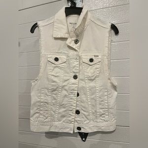 BULLHEAD DENIM CO. White Denim Vest